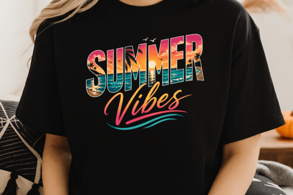 Capture the Golden Hour: The Summer Vibes Sunset Shirt PNG
