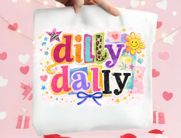 Dilly Dally PNG: A Playful Font for Vibrant Designs