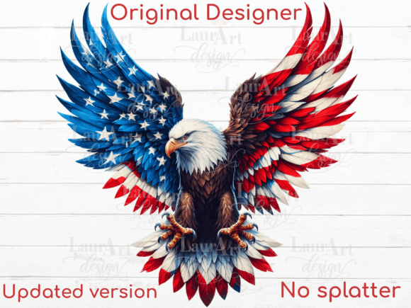 Embrace National Pride with Patriotic Eagle American Flag Wings USA