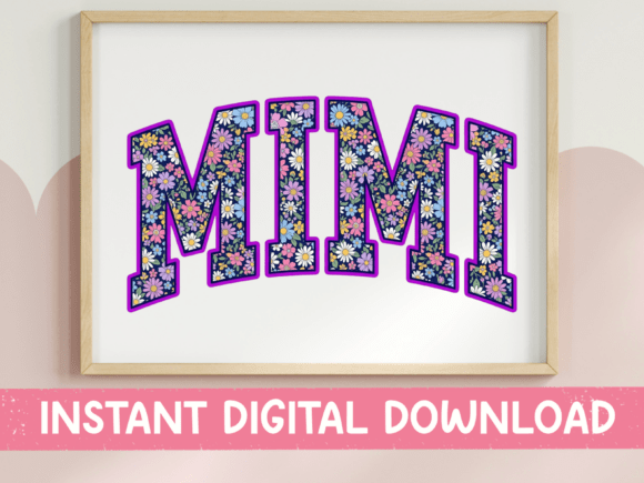 Floral Mimi Arched SVG PNG: A Cheerful Design Asset for Your Projects