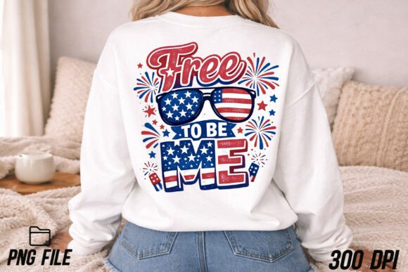 Free to Be Me PNG: Patriotic Flair for Boys' 4th of July