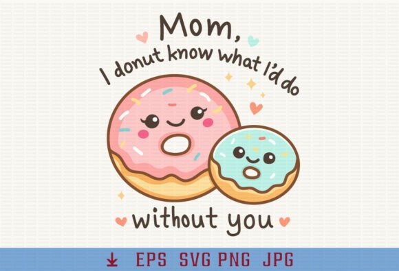 Funny Mama Mom Pun Donut Design for Mother's Day