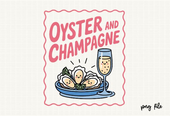 Hand Drawn Line Art Summer Oyster SVG: Coastal Charm