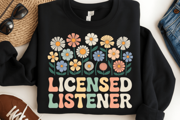 Licensed Listener PNG: Where Floral Therapy Meets Professional Charm