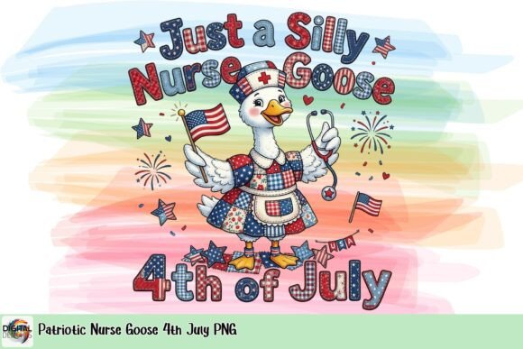 Patriotic Nurse Goose 4th July PNG: A Designer's Guide to Festive Branding