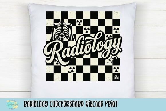 Radiology Checkerboard Ribcage Print: A Graphic with Real X-Ray Appeal