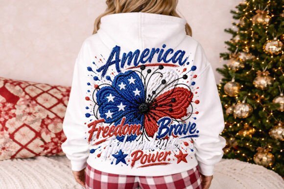 Unleash Patriotic Flair: The America Land of the Free Shirt, Floral